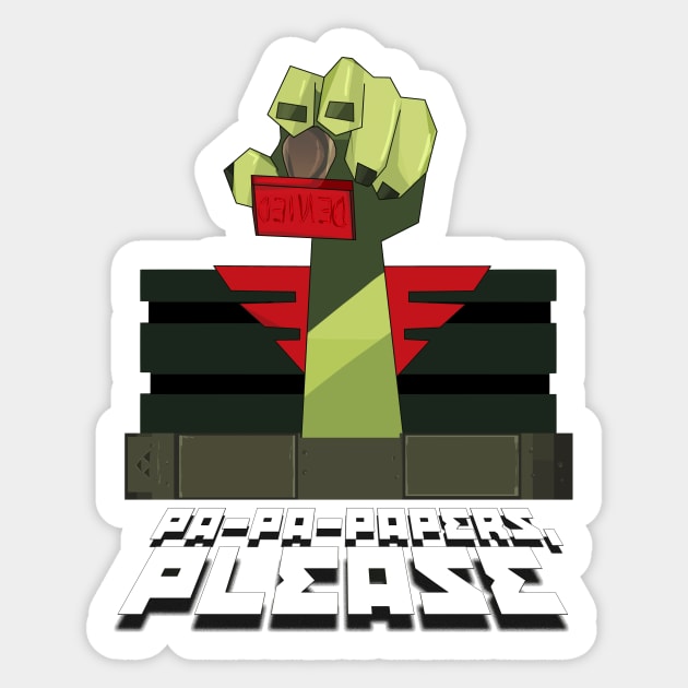 Pa-Pa-Papers, Please Sticker by Question